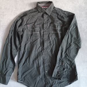 DRILL CLOTHING Company Gothic Look, Castlecore‎ Size Small Button Down Black